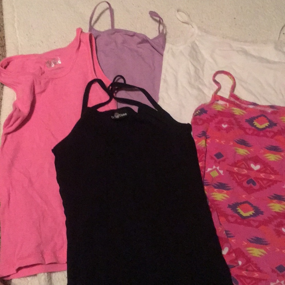 5 girls under shirts 7/8 small assorted colors lot